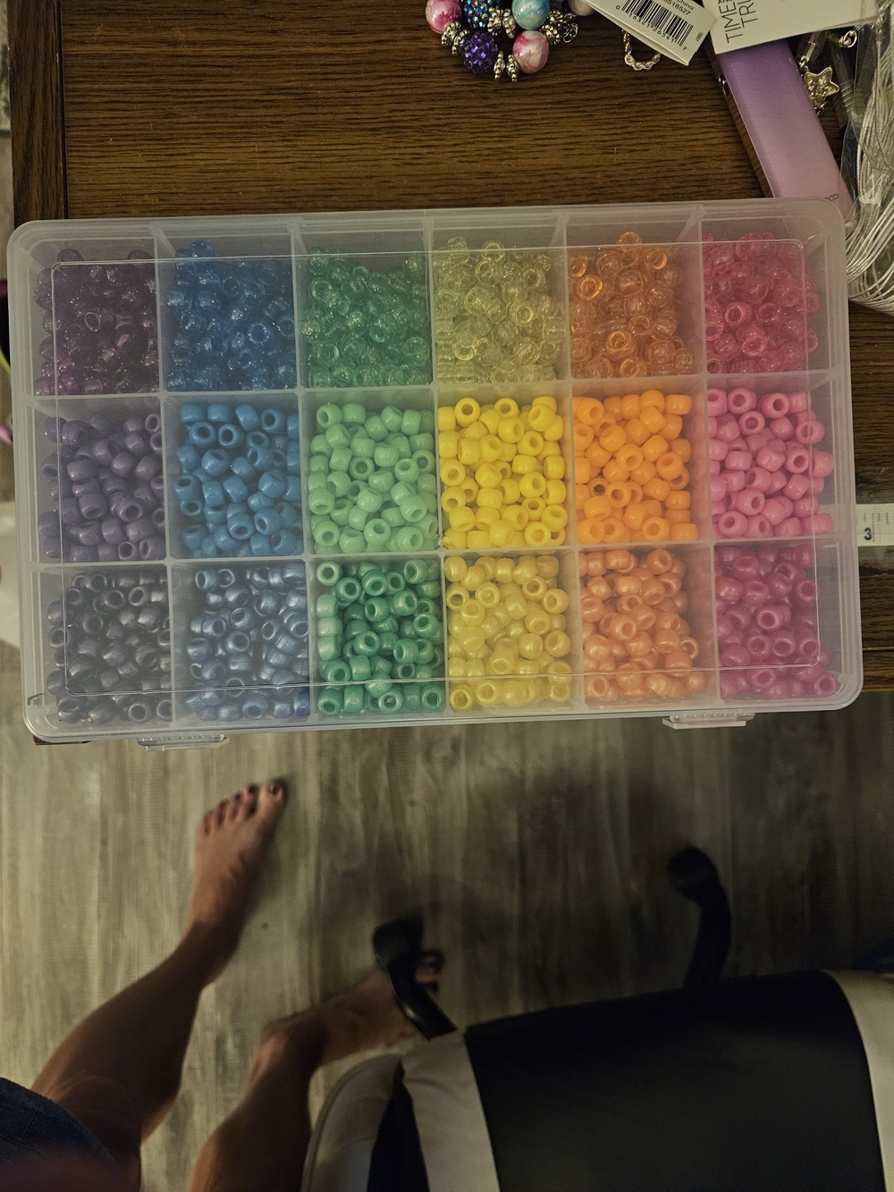 Plastic Bead Organizer Box - Assorted Rainbow Colors